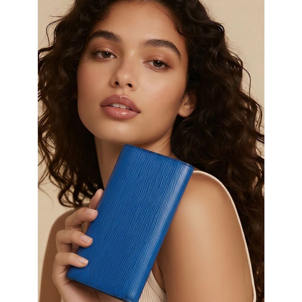 LOUIS VUITTON | Blue Epi Leather International Long Wallet